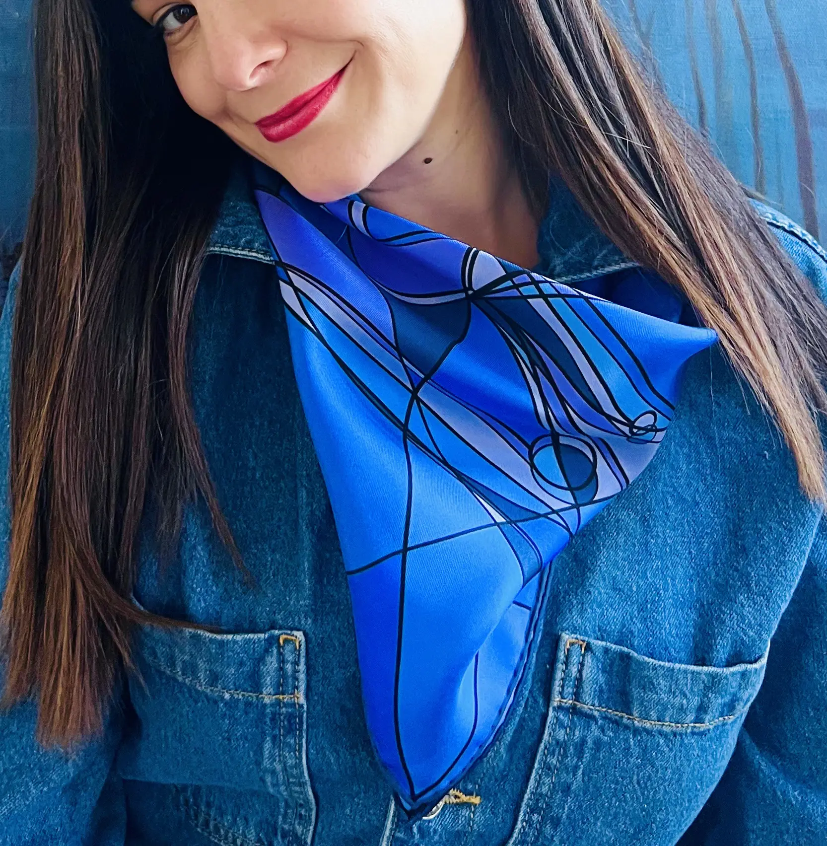 The Kiss of Life Scarf Blue